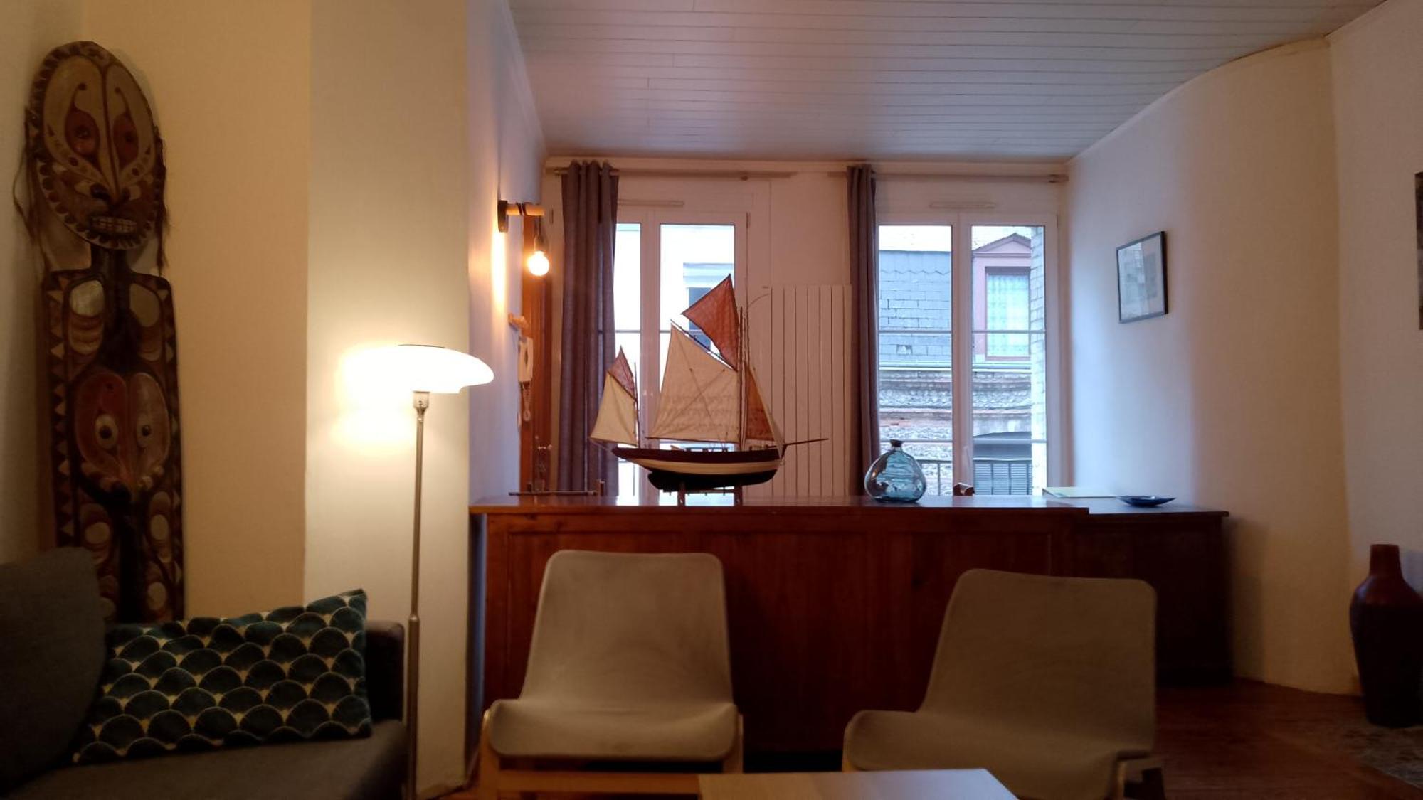 Loft En Duplex Avec Vue Sur Plage Et Chenal Dieppe Luaran gambar
